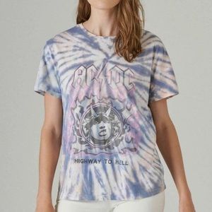Lucky Brand AC/DC tie dye t-shirt